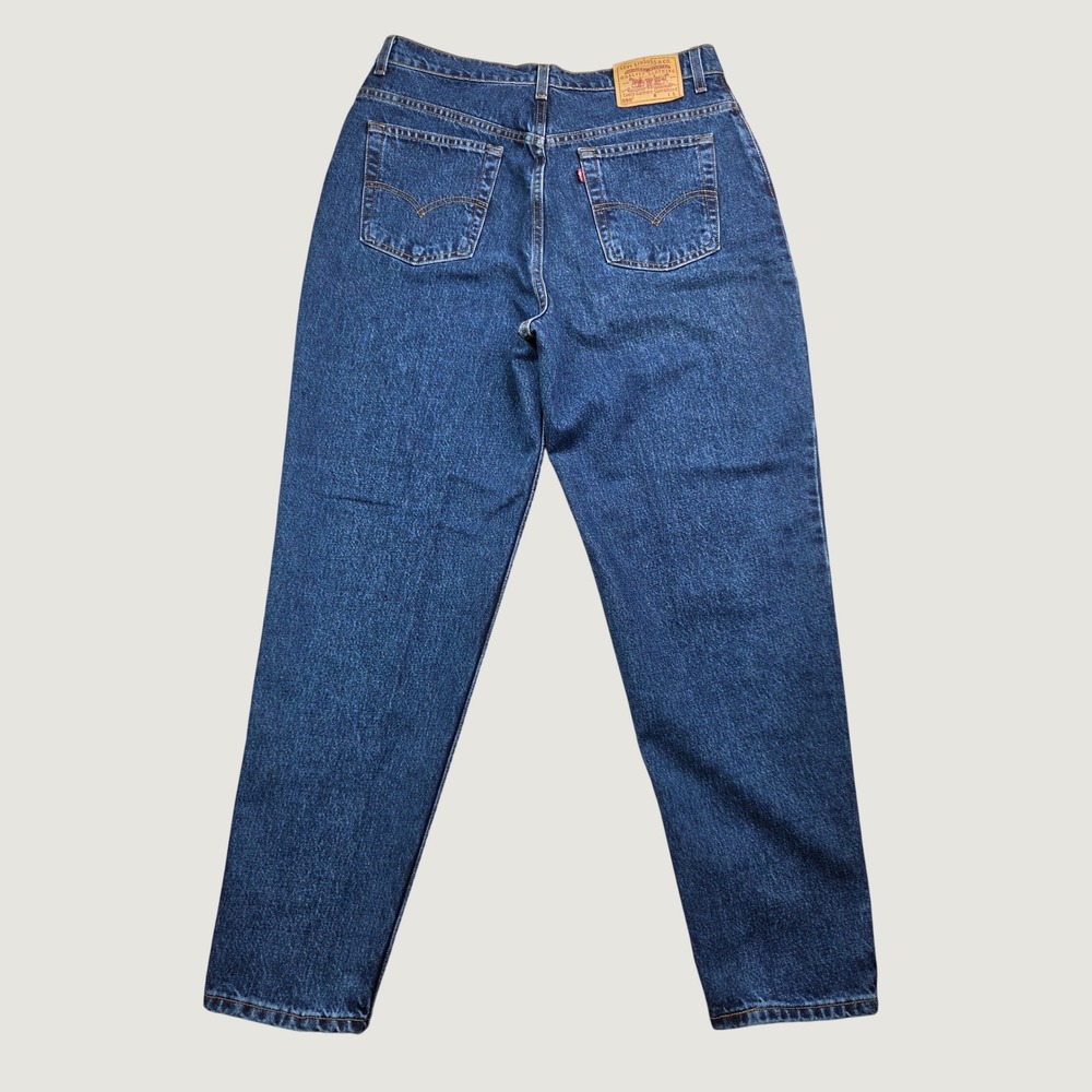 Vintage 90s Levi's 550 Womens 16W Short Jeans Relaxed Tapered 100% Cotton Blue